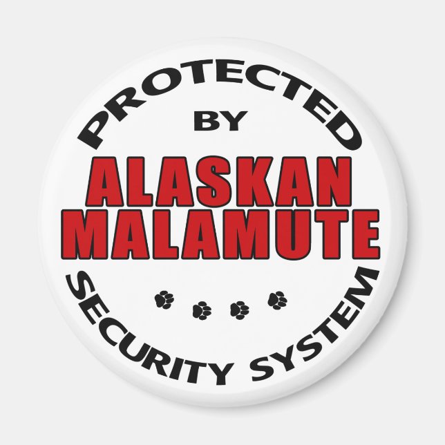 Alaska Malamute Security Magnet (Framsidan)
