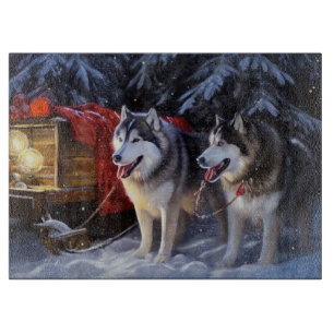 Alaska Malamute Snowy Sleigh Ride Jul