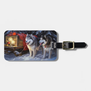 Alaska Malamute Snowy Sleigh Ride Jul Bagagebricka