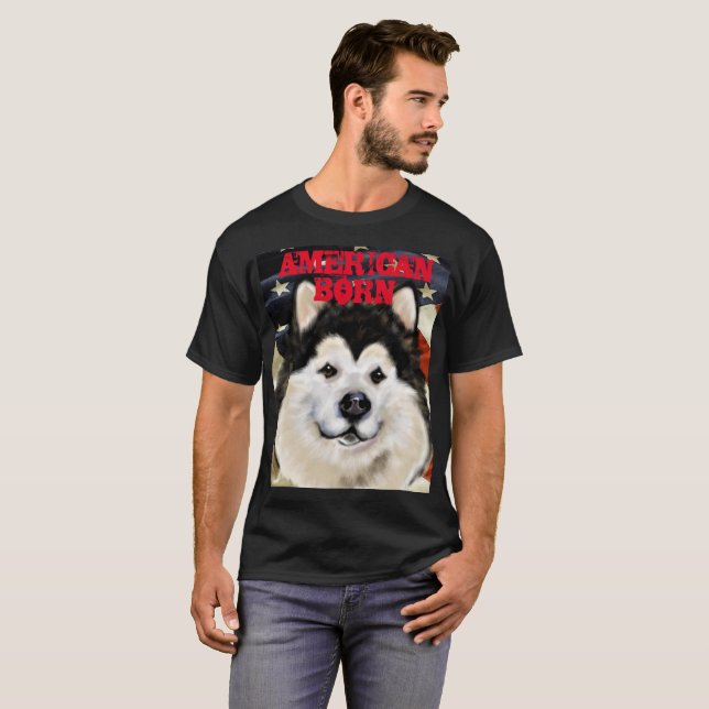 Alaska Malamute T Shirt (Hel framsida)