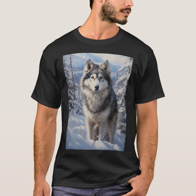 Alaska Malamute T Shirt (Framsida)