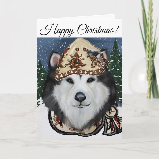 Alaska Malamute Tack Kort (Framsida)