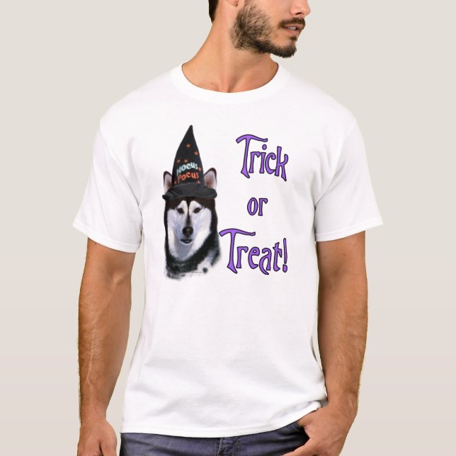 Alaska Malamute Trick Tee Shirt (Framsida)
