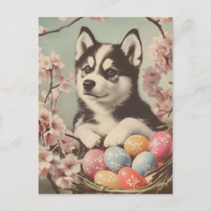 Alaska malamute Vintage Påsk Vykort