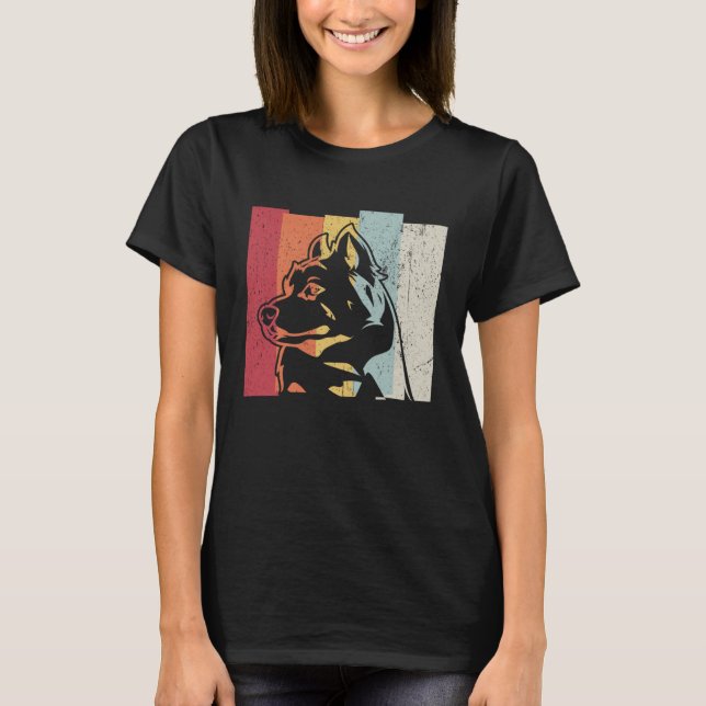 Alaska Malamute Vintage Retro T Shirt (Framsida)