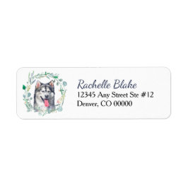 Alaska Malamute WandeReturn-adressetikett Returadress Etikett