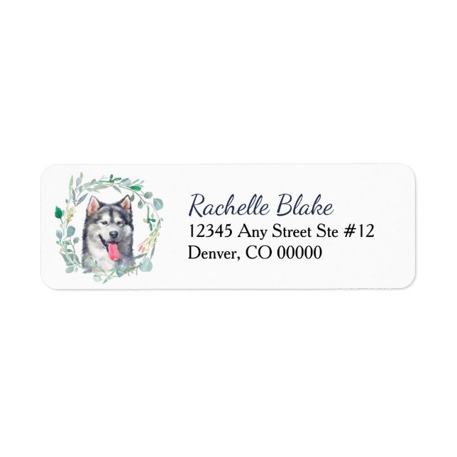 Alaska Malamute WandeReturn-adressetikett Returadress Etikett (Framsidan)