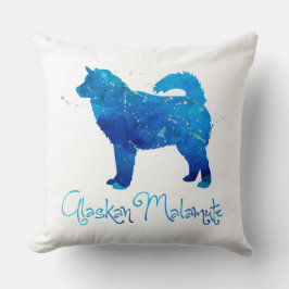 Alaska Malamute Watercolor Kudde