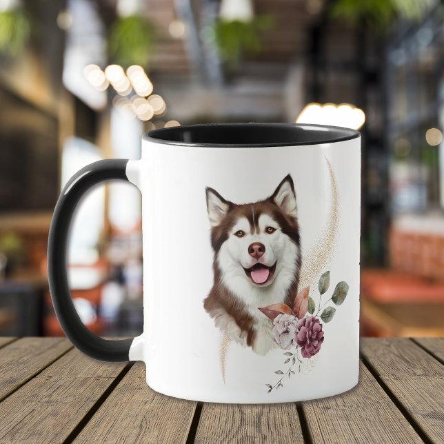 Alaska Malamute Winter Bouquet Mugg (Skapare uppladdad)