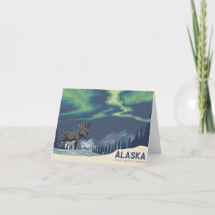 Alaska med Moose Tack Kort