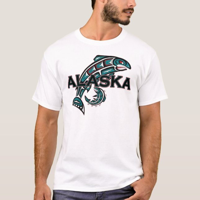 Alaska med Salmon T Shirt (Framsida)