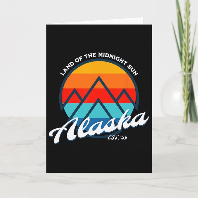 Alaska Midnattsolens land semesterlogotyp  Kort (Framsida)
