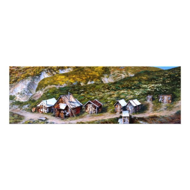 Alaska Mining Camp Guld Prospecting Wall Bild Fototryck (Framsidan)