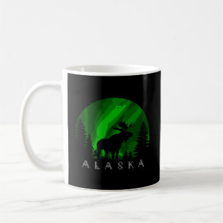 Alaska Moose Aurora Borealis Alaska Landcape Sce Kaffemugg