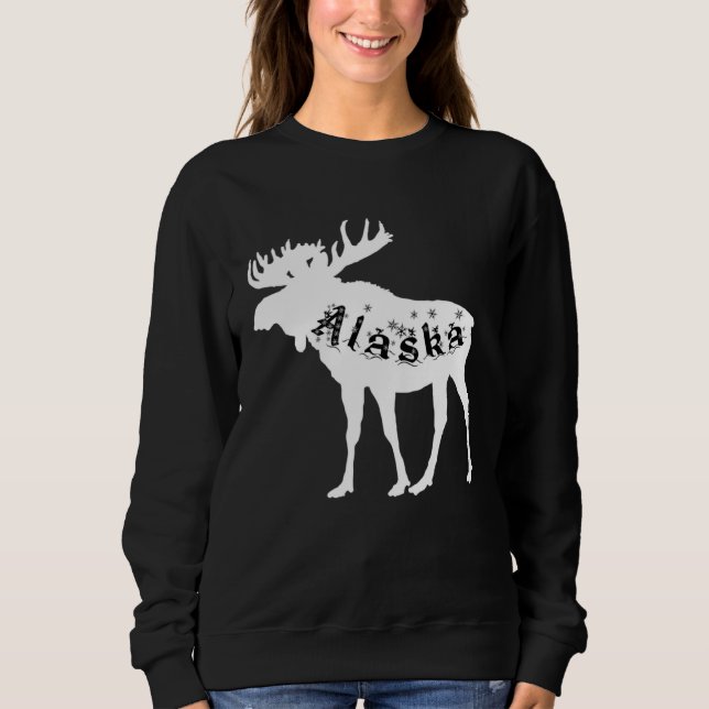 Alaska Moose Holiday T Shirt (Framsida)