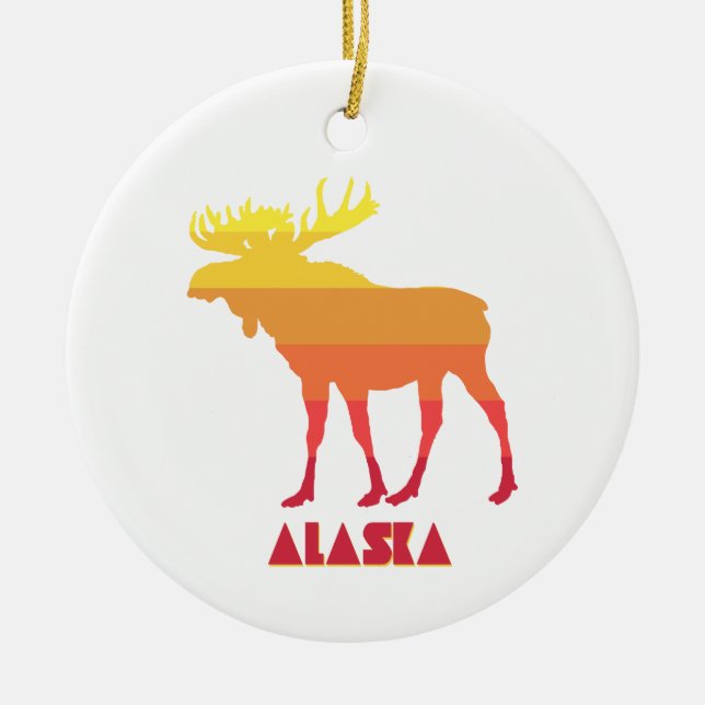 Alaska Moose Julgransprydnad Keramik (Framsidan)