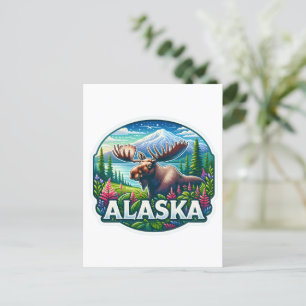 Alaska, Moose, Postcross Vykort