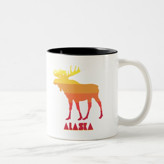 Alaska Moose Två-Tonad Mugg (Höger)