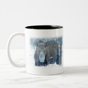 Alaska Moose Wildlife Photo Två-Tonad Mugg