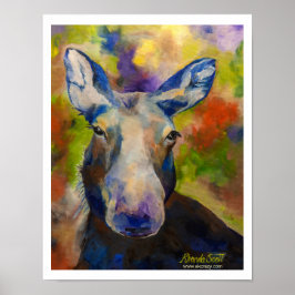 Alaska, Moosey Moose Matte Print Poster