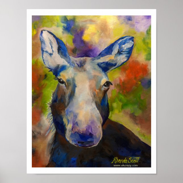 Alaska, Moosey Moose Matte Print Poster (Framsidan)