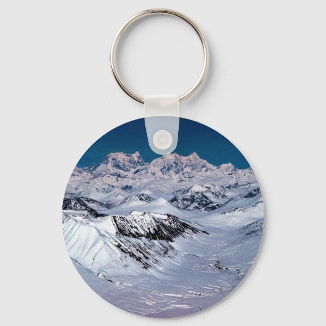 Alaska Mountain Range - Aerial View Nyckelring (Framsida)