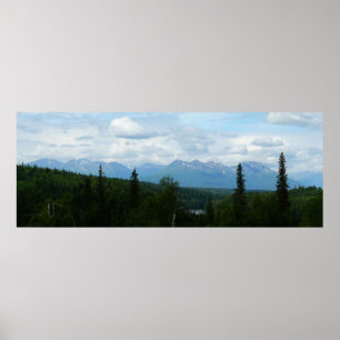 Alaska Mountain Range Panoramic Fotography Poster