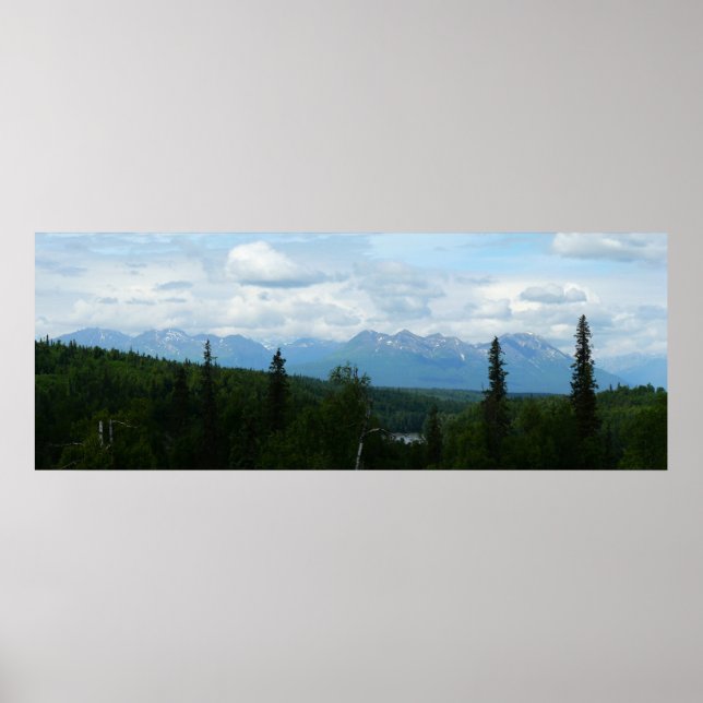 Alaska Mountain Range Panoramic Fotography Poster (Framsidan)