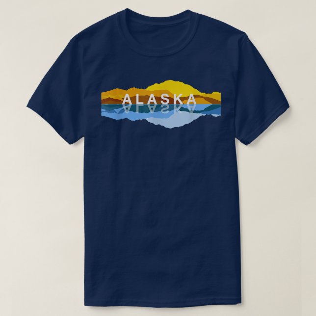 Alaska Mountain Reflections - Denali Mountain Souv T Shirt (Design framsida)