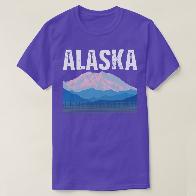 Alaska Mountain Snö Alaska Älskare Winter TShirt T Shirt (Design framsida)