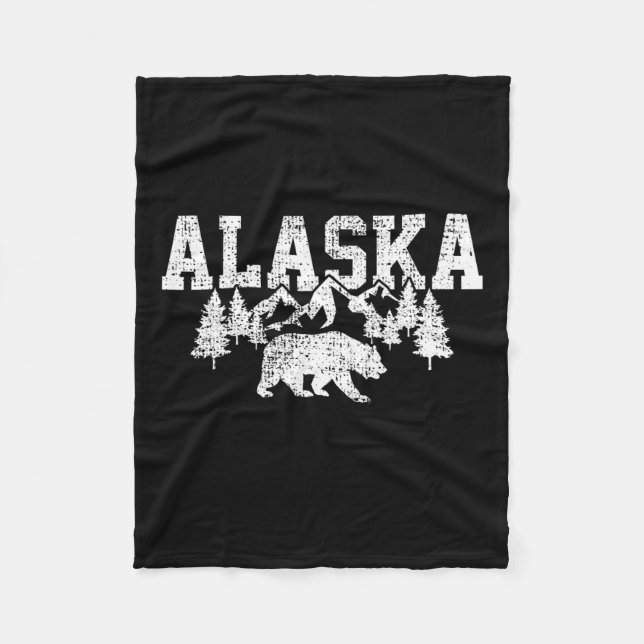 Alaska Mountains Forest Hunting Usa Fleecefilt (Framsidan)