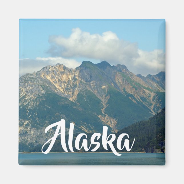 Alaska Mountains Ligcape Photo Magnet (Framsidan)
