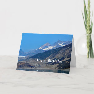 Alaska Mountains Ocean Scenia Photo Birthday Kort