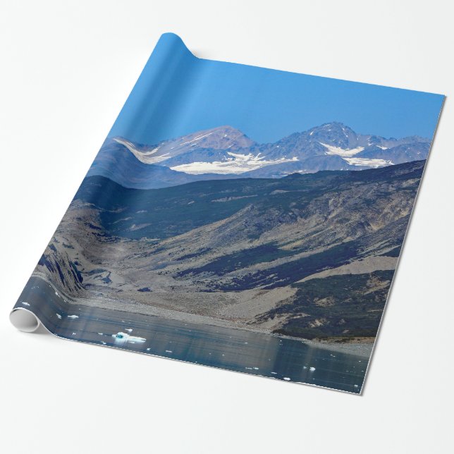 Alaska Mountains Ocean Scenia Photo Presentpapper (Utrullad)