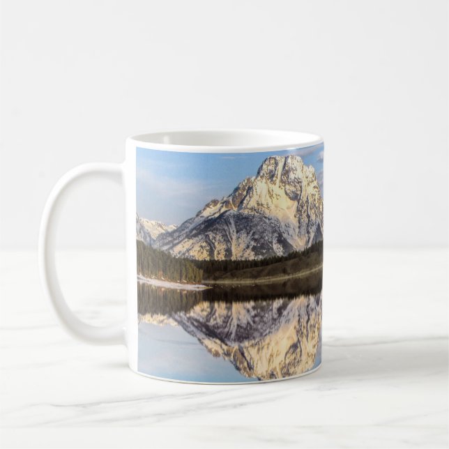 Alaska Mountains Reflection Photo Kaffemugg (Vänster)