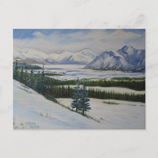 Alaska Mountains Vykort (Framsida)