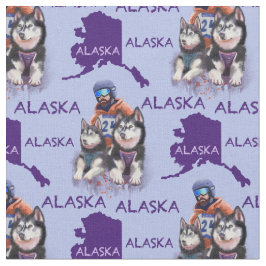 Alaska Musher och hans Hundar Tyg