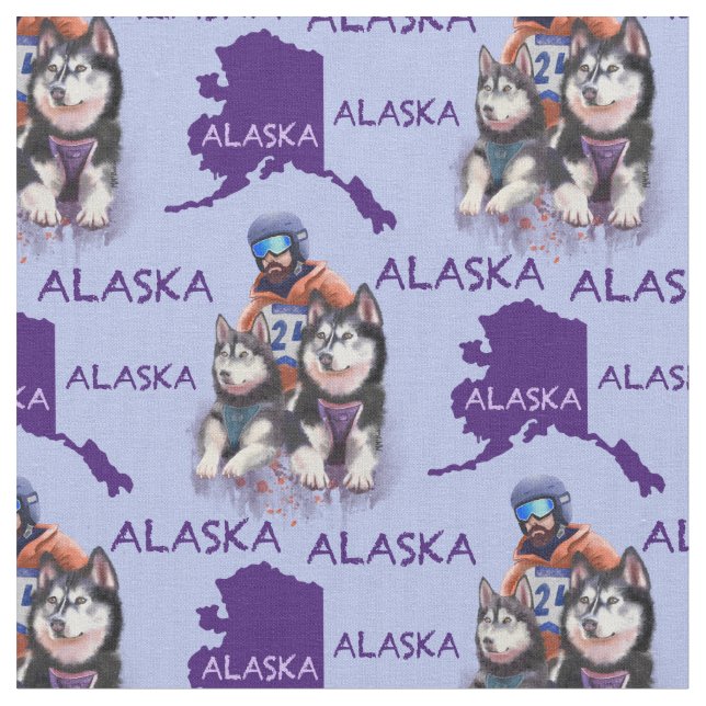Alaska Musher och hans Hundar Tyg (Närbild)