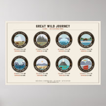 Alaska Nationalparker Poster – Krämfärgad Liggande
