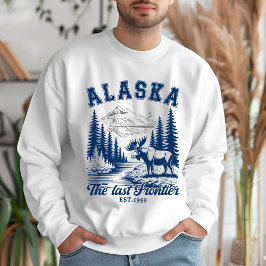 Alaska Nature Escape with Moose Lång Ärmad Tröja