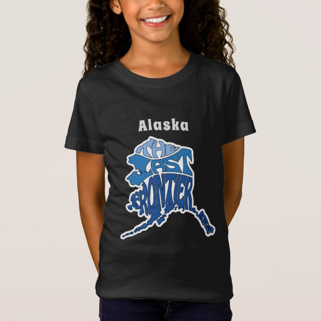 Alaska Nickname Ord Art T Shirt (Framsida)