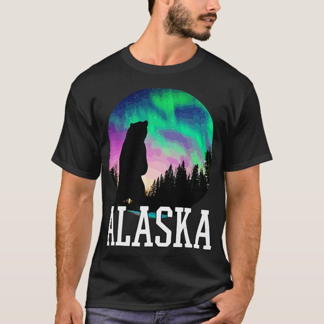 Alaska Noord-Ljus View Vacation T Shirt (Framsida)