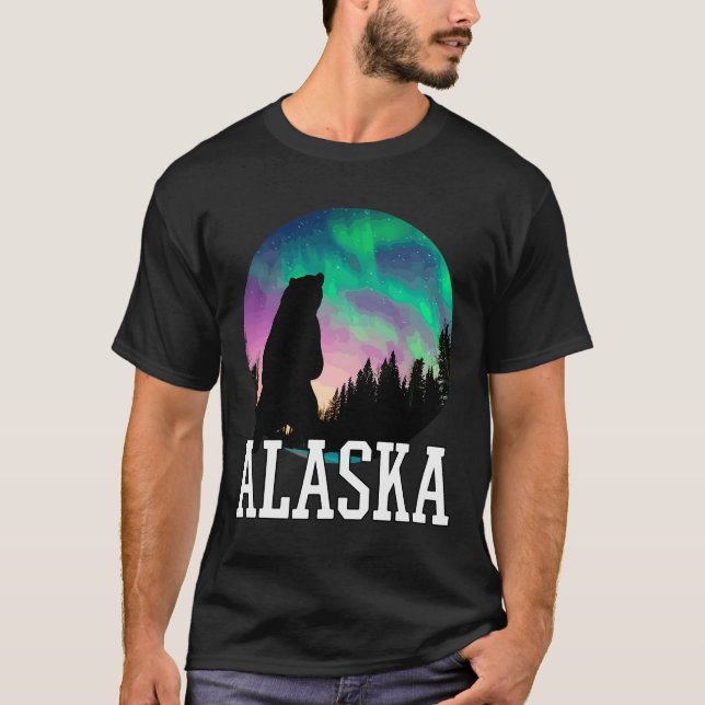 Alaska Noord-Ljus View Vacation T Shirt (Framsida)