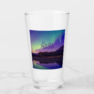 Alaska norra Ljus-bergen Sjö Glaskopp