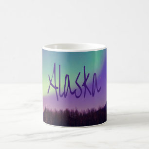 Alaska norra Ljus-bergen Sjö Kaffemugg