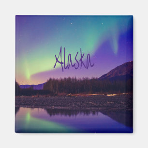 Alaska norra Ljus-bergen Sjö Magnet