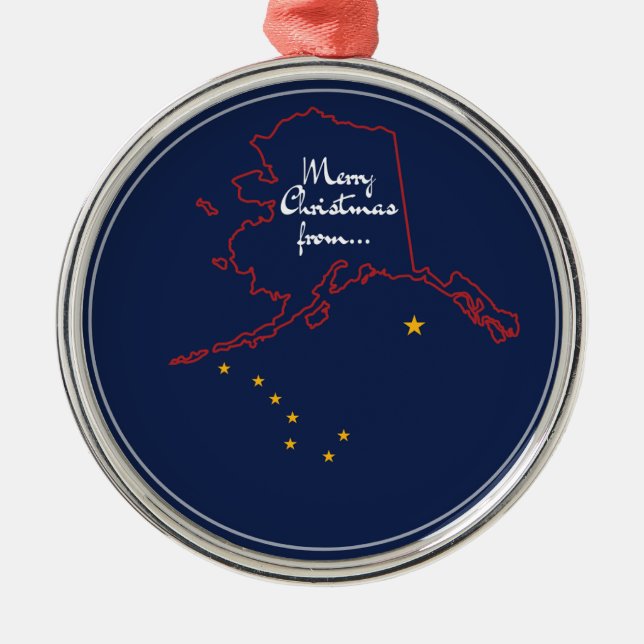 Alaska: "Norra Ljus Hälsning" Ornament Metall (Framsidan)