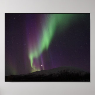 Alaska norra Ljus Himlar Night Beresh Poster