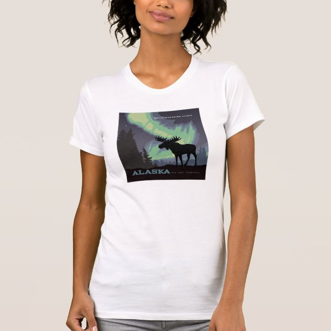 Alaska | Norra Ljus Moose T Shirt (Framsida)