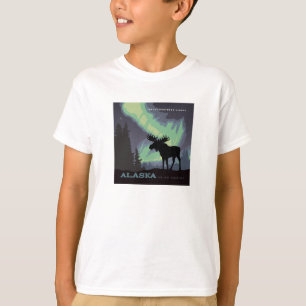 Alaska   Norra Ljus Moose T Shirt